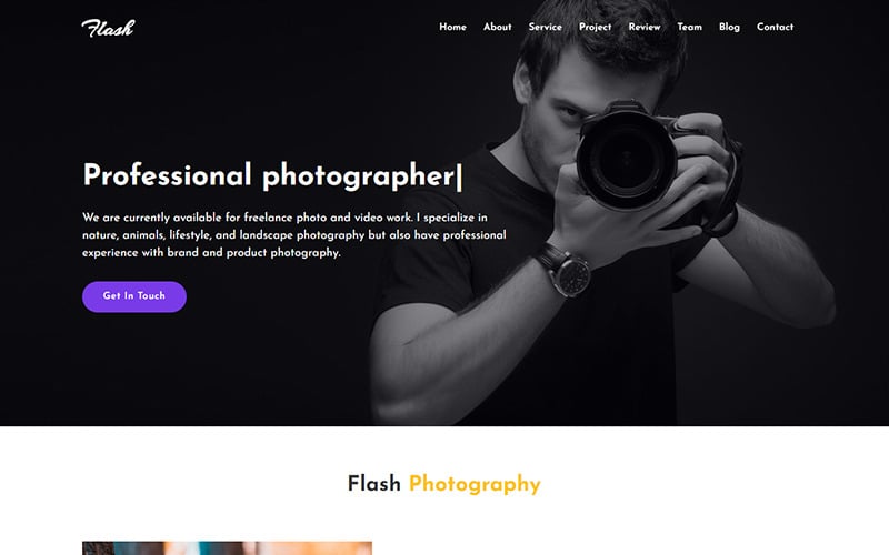 шаблон целевой страницы фотографии