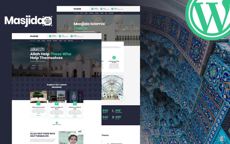 ислам мечеть wordpress тема