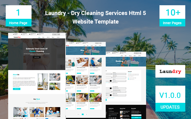 Dry Cleaning Services Html 5 Website Template