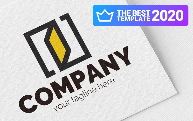Download Шаблон логотипа "Door or Window Logo Template" / Door or Window Logo Template - Шаблон логотипа на тему графика door,window,entrance,production,sale,installation,rhombus,square,open,sign,minimalism,one color,two colors,emblem
