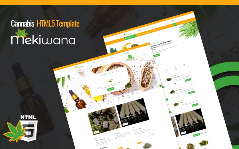 медицинский каннабис html5 шаблон сайта