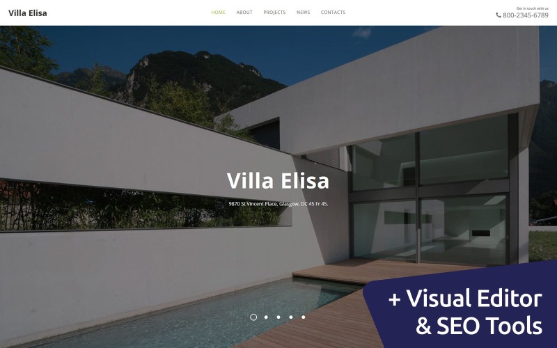 шаблон real estate moto cms 3