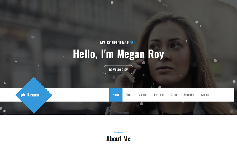 шаблон целевой страницы cv html5