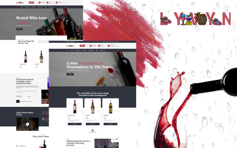 винный магазин wordpress тема
