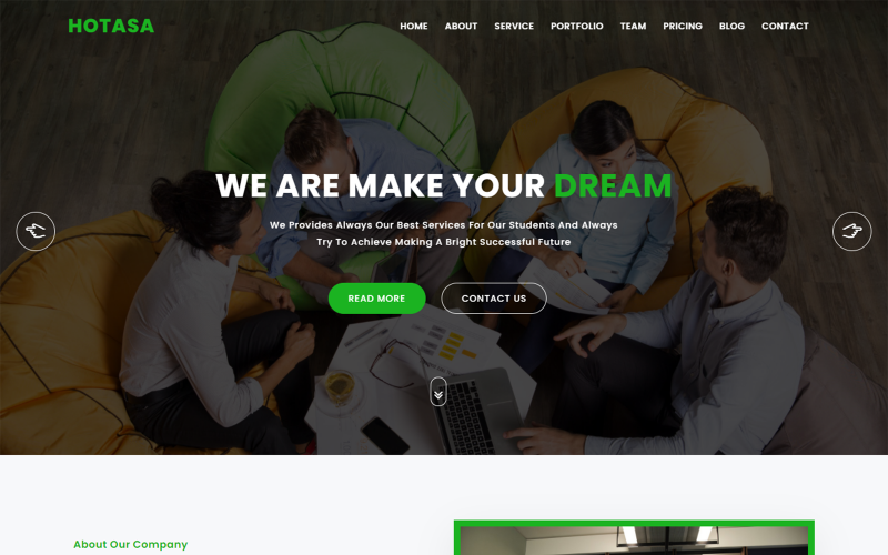 Hotasa Consulting &amp; Business Landing Page Template