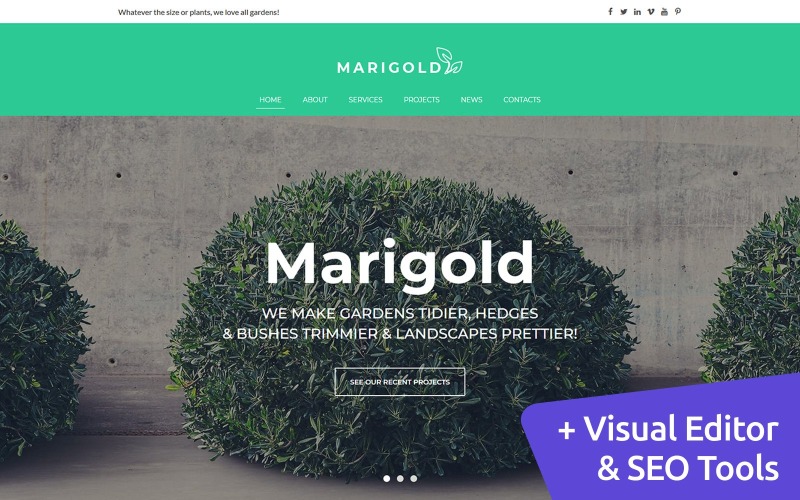 Landscaping Services Moto CMS 3 Template