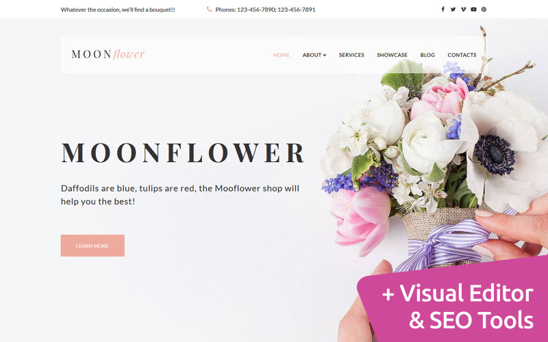 цветочный бутик moto cms 3 шаблон