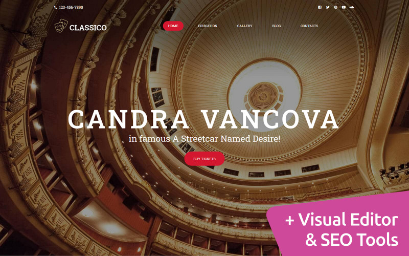 Theater Moto CMS 3 Template