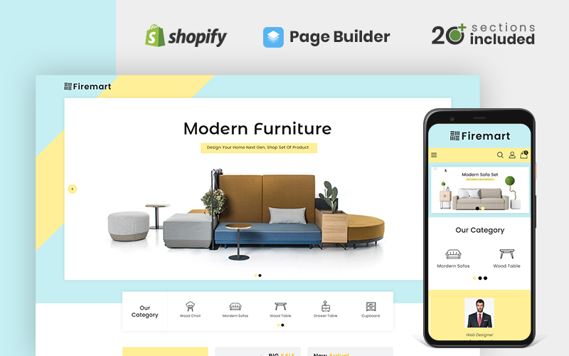firemart мебельный магазин shopify тема