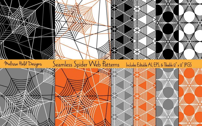Download Pattern "Seamless Spider Web Pattern" / Seamless Spider Web Pattern - Pattern на тему графика halloween,black,orange,vector,pattern,printable,fabric,textile,design,background,backdrop,scrapbook,paper,print,decorative,graphic,seamless,spider web,cobweb,seamless pattern