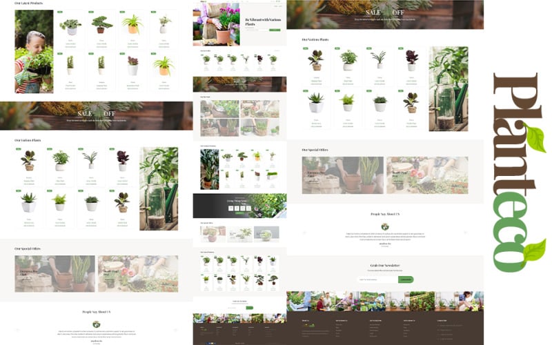 bootstrap 4 plant ecommerce html5 шаблон сайта