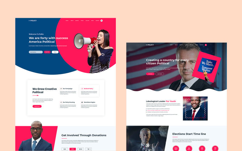 Political HTML Website Template