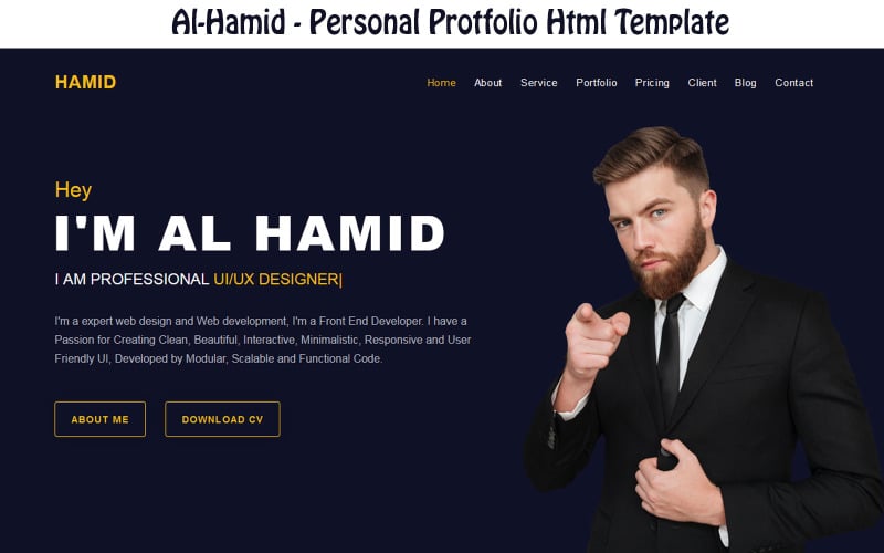 Personal Protfolio Landing Page Template