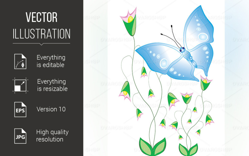 Download Vector "Cartoon Butterflies with Flowers - Vector Image" / Cartoon Butterflies with Flowers - Vector Image - Vector на тему графика cartoon,funny,with,flowers,beautiful,butterfly,colorful,happiness,grunge,sweet,protect,color,joy,dark,natural,fun,array,abstract,stards,white