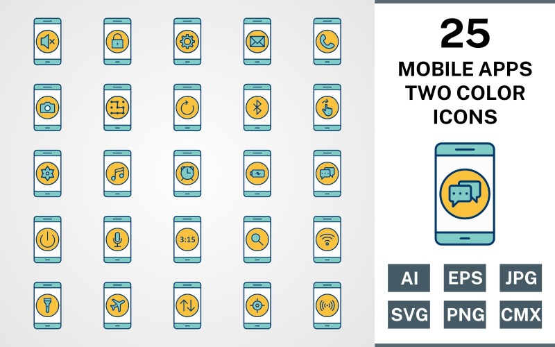 Download Набор иконок "25 MOBILE APPS FILLED TWO COLORS PACK Icon Set" / 25 MOBILE APPS FILLED TWO COLORS PACK Icon Set - Набор иконок на тему mobile set,file,icon,icons,filled,round,vector,sign,symbol,pictogram,two colors,mobile apps,lock,silent,search,wifi,gps,hotspot,pattern,setting