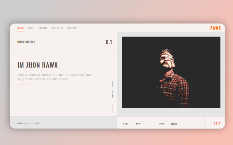 Html Personal Portfolio Landing Page Template