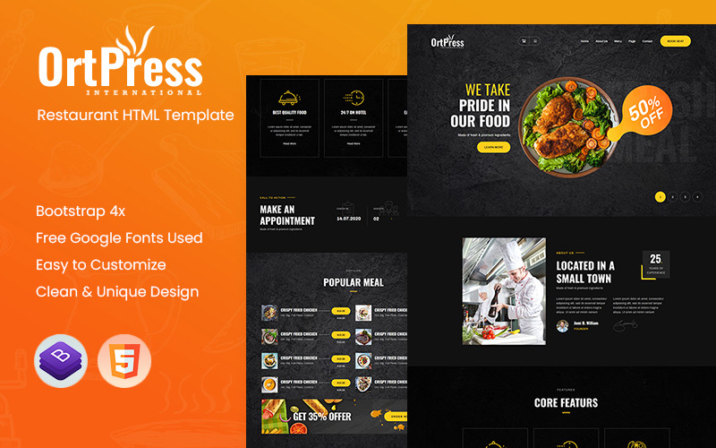 Restaurant Website Template