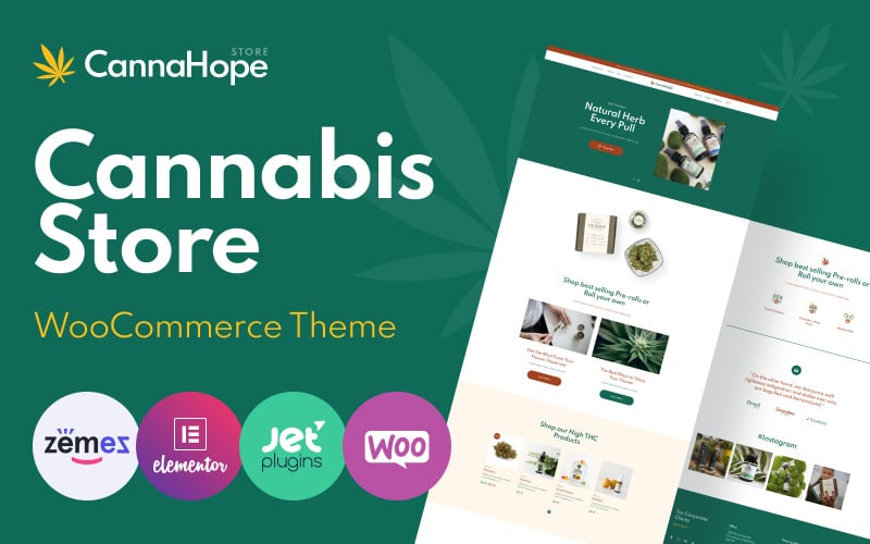 медицинская марихуана и каннабис тема woocommerce