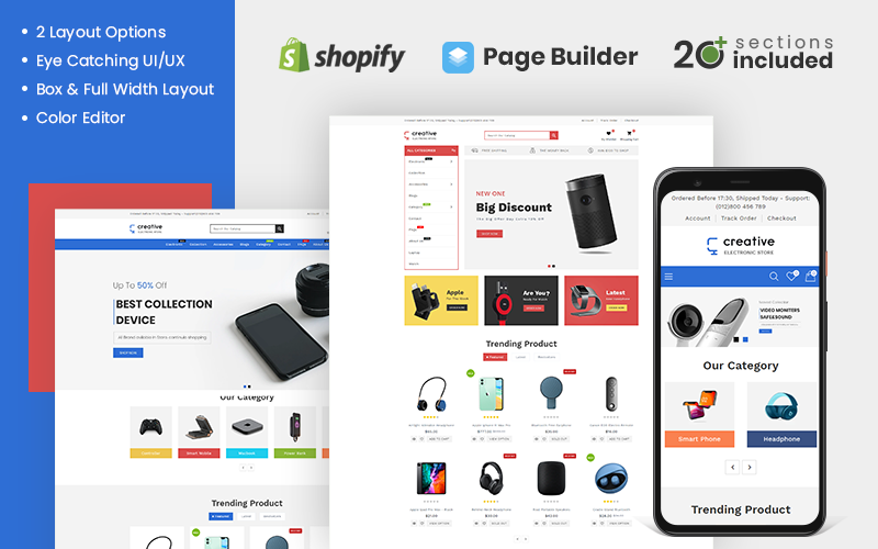 Creative Electronics Store Shopify Theme
