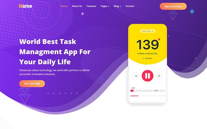 App &amp; Software Company Website Template