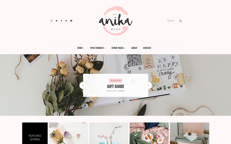 Feminine Blog WordPress Theme