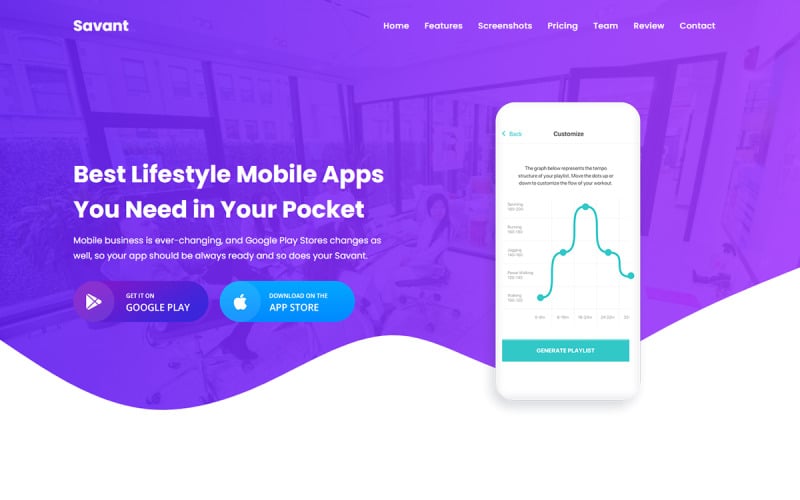 App HTML Landing Page Template
