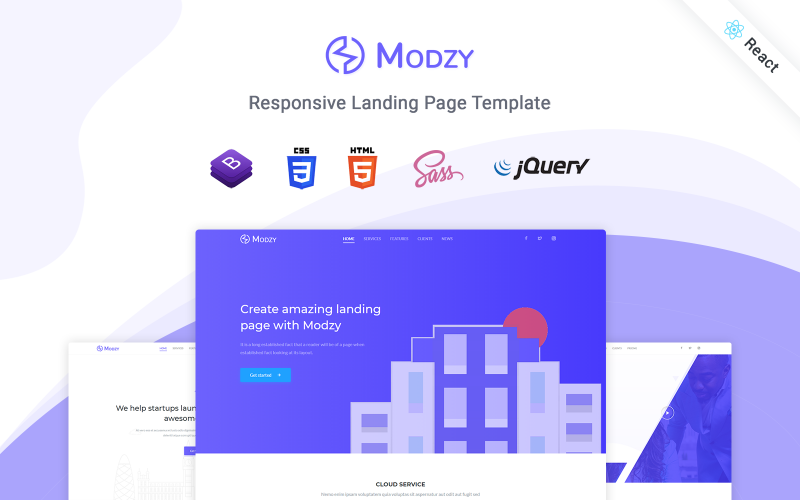 Responsive React Landing Page Template