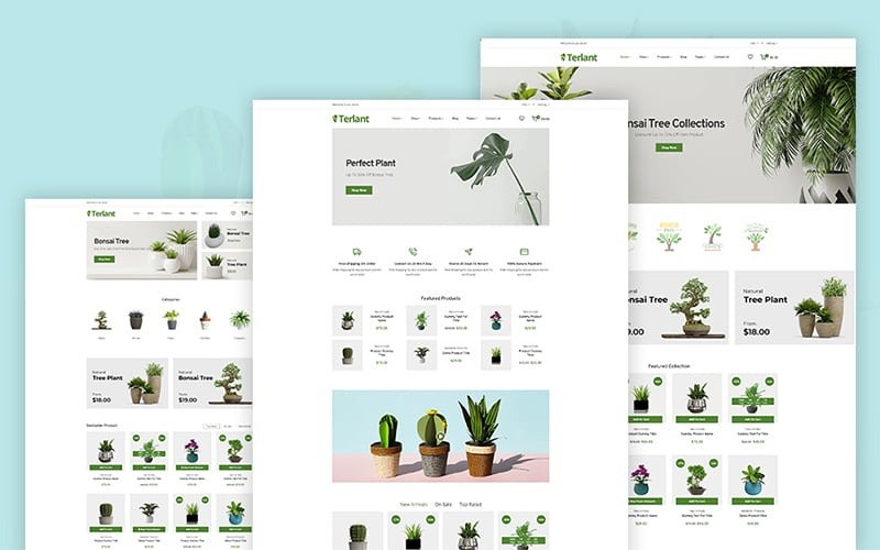 питомник цветочных растений shopify тема