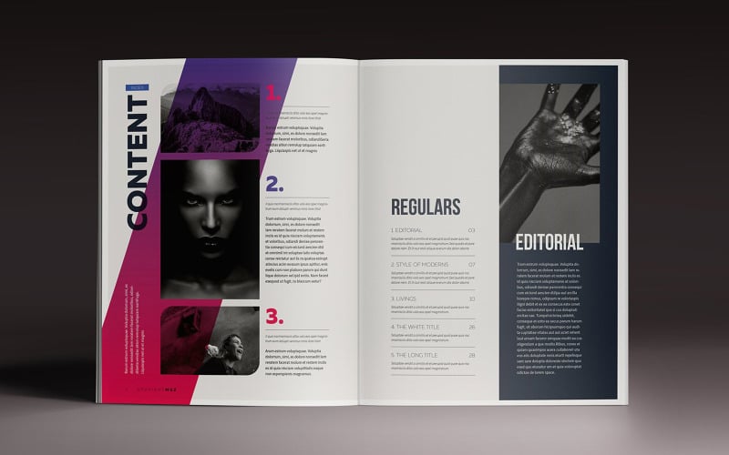 Download Magazine Template "Gradient Magazine Template" / Gradient Magazine Template - Magazine Template на тему искусство и культура magazine,indesign,template,brochure,gradient,color,multipurpose,fashion,cool,style,modern,elegant,classy,editorial,print,digital,pdf