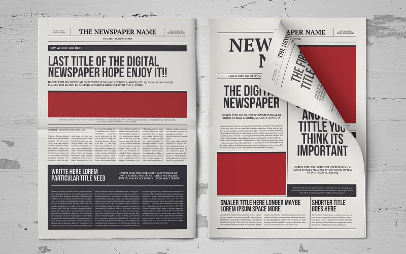 Download Magazine Template "Classic A3 Newspaper Magazine Template" / Classic A3 Newspaper Magazine Template - Magazine Template на тему искусство и культура newspaper,style,a3,indesign,template,brochure,old,classy,look,vintage,elegant,photo,press