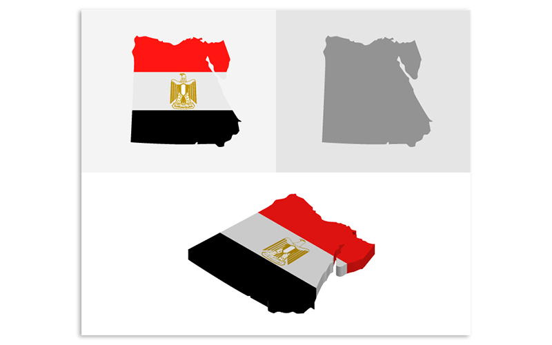 Download Vector "3D and Flat Egypt Map - Vector Image" / 3D and Flat Egypt Map - Vector Image - Vector на тему графика atlas,border,capitals,cartography,chart,company,countries,country,dotted map,education,geography,headquarters,infographic,infographic map,layered,map,ocean,pins,route,stripes