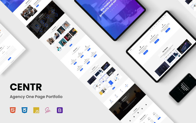 шаблон целевой страницы портфолио