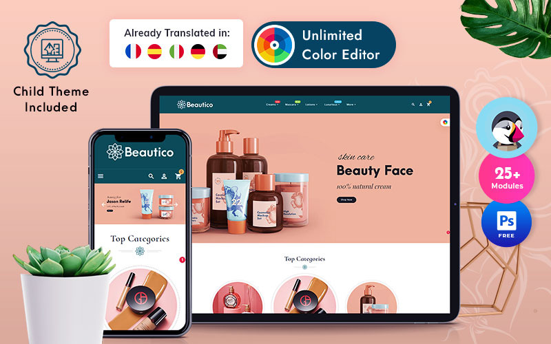 тема beautico prestashop