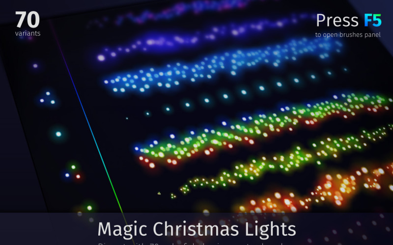 Download Vector "Magic Christmas Lights - Vector Image" / Magic Christmas Lights - Vector Image - Vector на тему графика christmas,celebration,holiday,xmas,decoration,party,vector,design,bright,winter,background,season,illustration,year,new,happy,glitter,merry,brushes,greeting