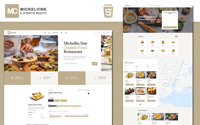 Menu Website Template