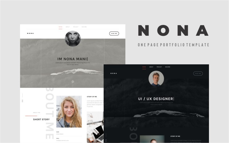 Personal Portfolio Landing Page Template