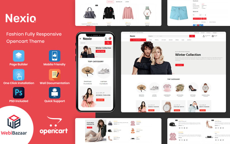 Fashion and Cloths Accessories OpenCart Template