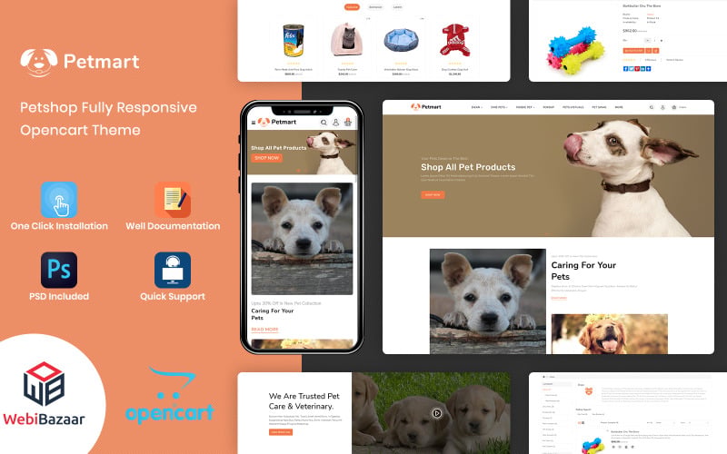 Pet Store and Pet Food OpenCart Template