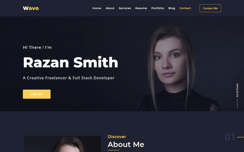 Personal Portfolio Landing Page Template