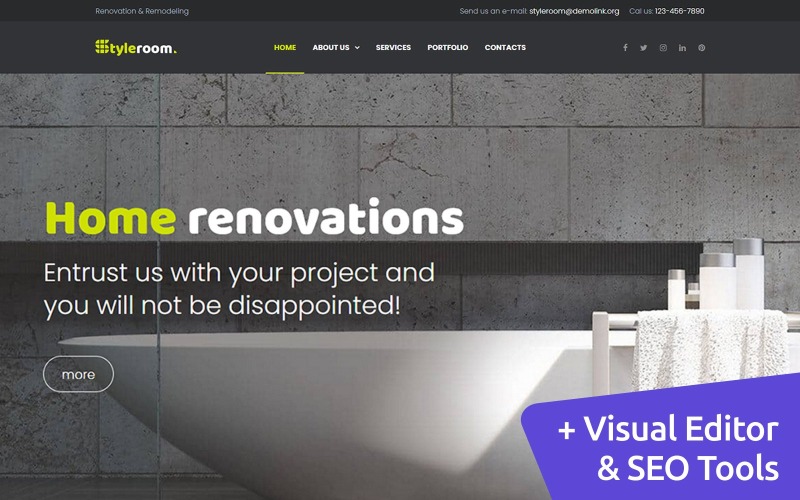 House Renovation Moto CMS 3 Template