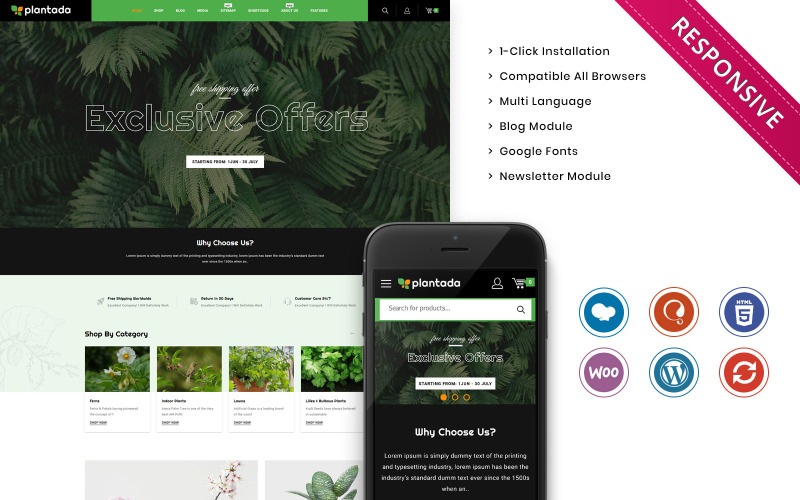 The Flower Nursery Store WooCommerce Theme