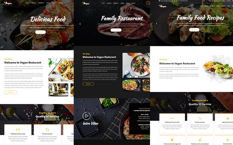 Food &amp; Resturant HTML Website Template