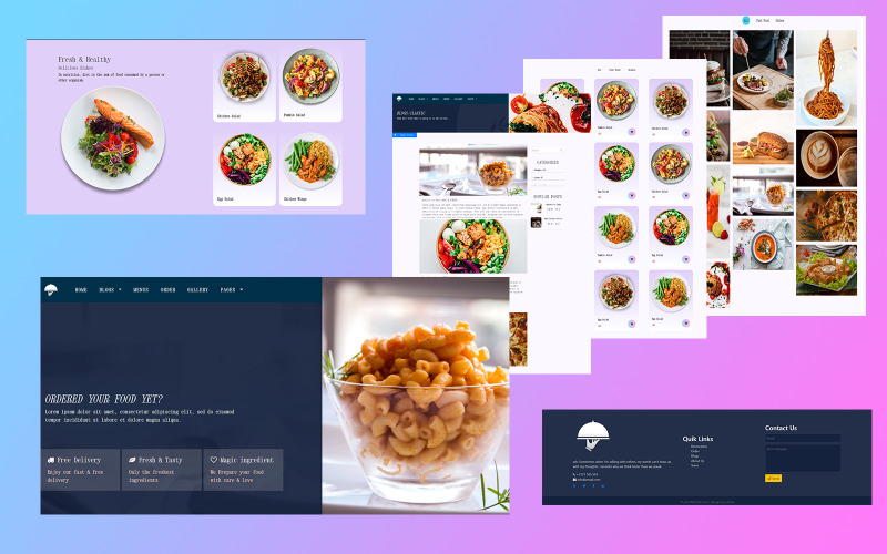 Restaurant and Catering Clean Bootstrap HTML Website Template