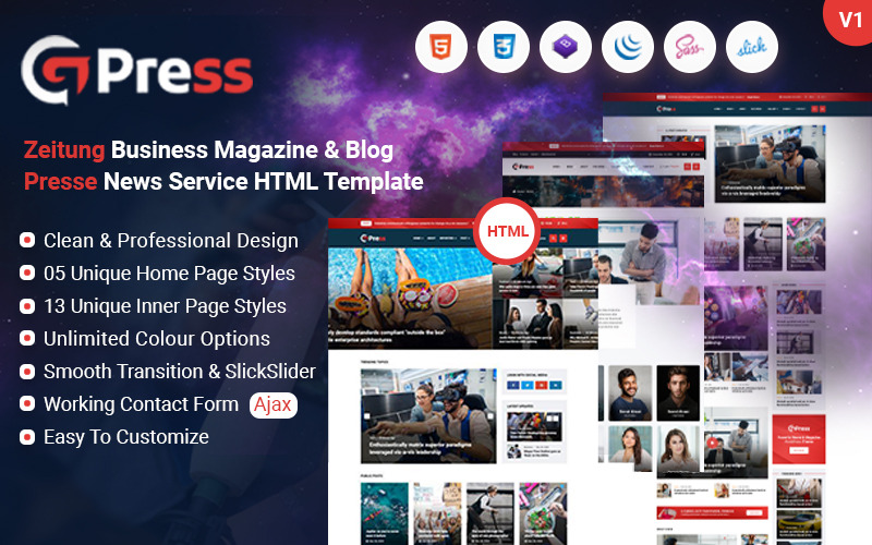 News and Magazine Website Template