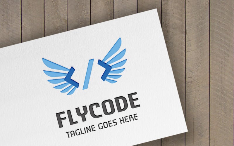 Download Шаблон логотипа "Fly Code Logo Logo Template" / Fly Code Logo Logo Template - Шаблон логотипа на тему графика code,code market,coding,css,developer,factory,html,icon,intelligent,javascript,program,programer,programing,script,smart,software,technology,think