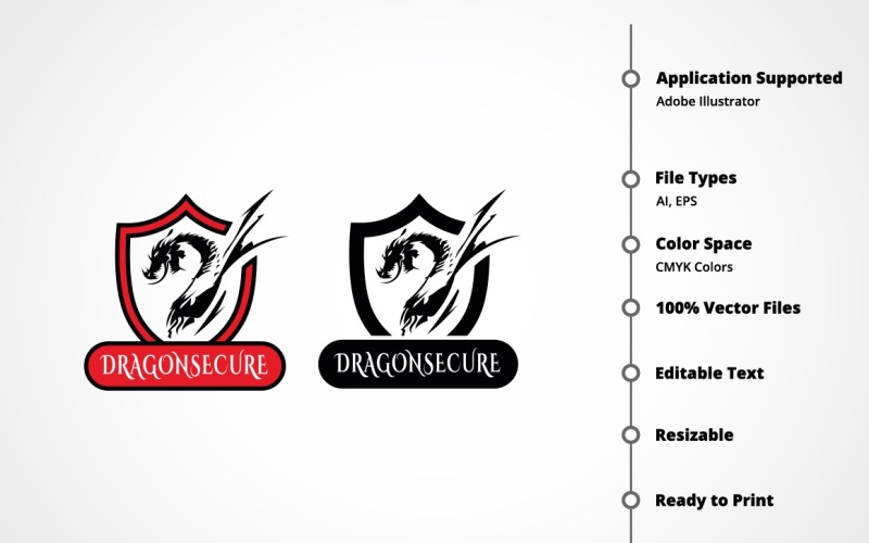 Download Шаблон логотипа "Dragon Secure Logo Template" / Dragon Secure Logo Template - Шаблон логотипа на тему графика chinese,danger,dragon,entertainment,epic,event,fight,fighting,fire,game,games,guard,legend,martial,myth,play,power,protect,protection,refuge