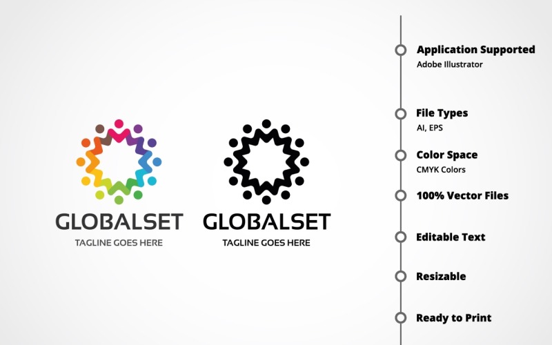 Download Шаблон логотипа "Globalset Logo Template" / Globalset Logo Template - Шаблон логотипа на тему графика application,automation,circuit,communications,components,computer,connection,construction,contact,data,design,develop,digital,earth,globe,hi tech,internet,link,mechanics,media