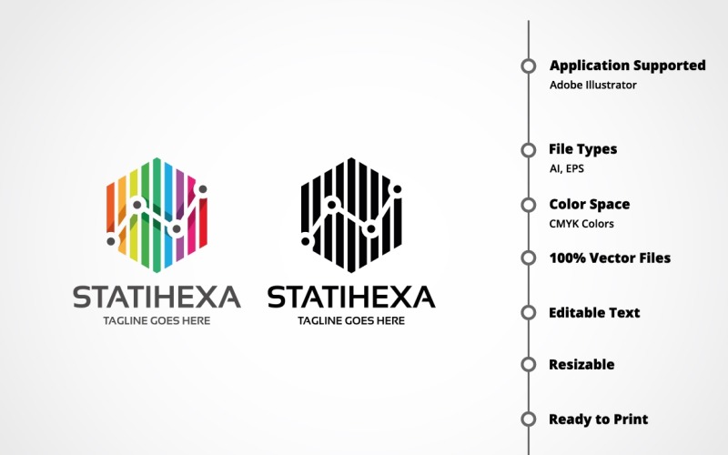 Download Шаблон логотипа "Statistic Hexagon Logo Template" / Statistic Hexagon Logo Template - Шаблон логотипа на тему графика app,bar graph,bold,box,colorful,cube,cubical,data,finances,financial,graph,group,growth,hexagon,increase,invest,investment,logo,management,marketing