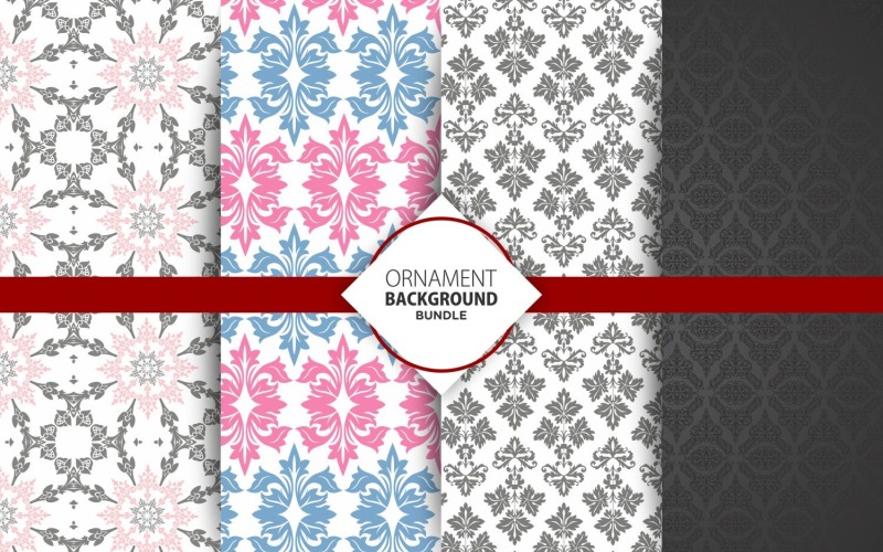Download Pattern "4 Seamless floral and Ornamental   Background Set 20 Pattern" / 4 Seamless floral and Ornamental   Background Set 20 Pattern - Pattern на тему графика background,texture,pattern,frame,wallpaper,vintage,retro,flat,decorative,abstract,art deco,backgrounds,corner design,decor,decoration,elegance,floral pattern,illustrations,vector art,leaf