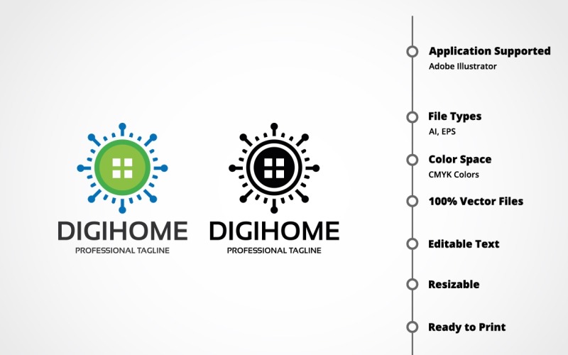 Download Шаблон логотипа "Digihome Logo Template" / Digihome Logo Template - Шаблон логотипа на тему графика apartment,app,applications,building,chip,computer,creativity,digital,electronic,electronics,engineering,flat,home,house,house plan,hut,innovation,it,mansion,mobile